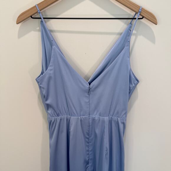 Abercrombie & Fitch Draped Twist-Front Maxi Dress Small Blue - Picture 14 of 14